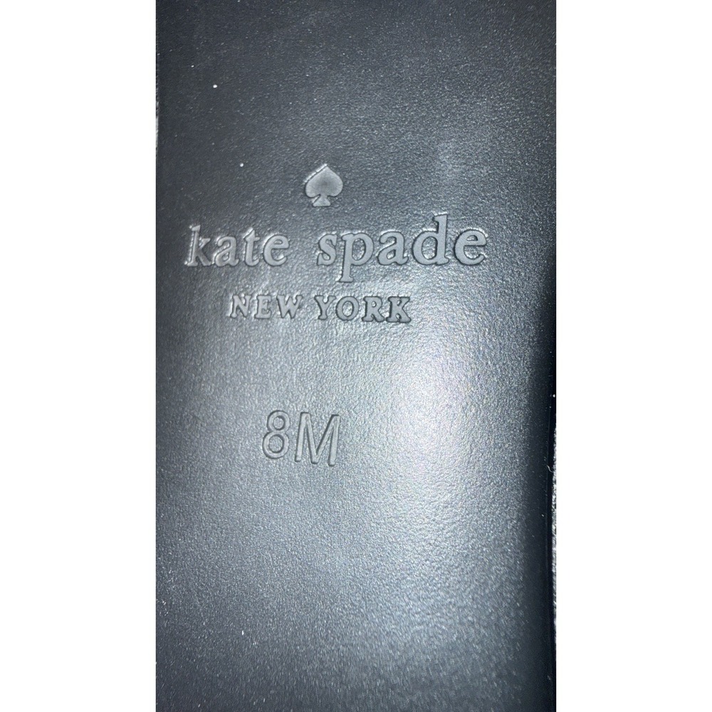 Kate Spade French Bulldog Sparkle Black Leather Ballet Flats Women's 8 - Picture 6 of 6